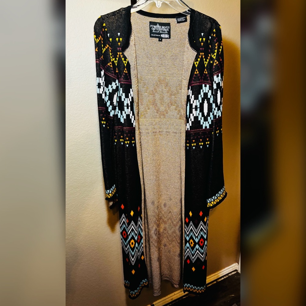 Southwestern Patterned Long Cardigan/Duster